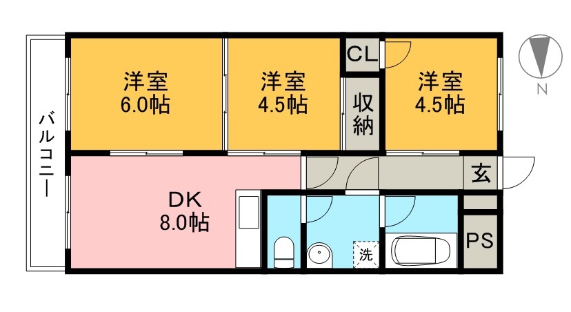コーポ小笠原 203号室 間取り