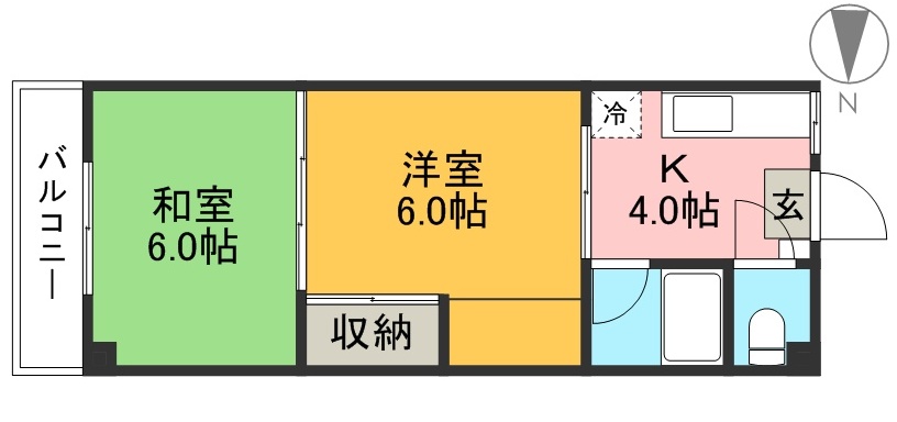 コーポ小笠原 205号室 間取り