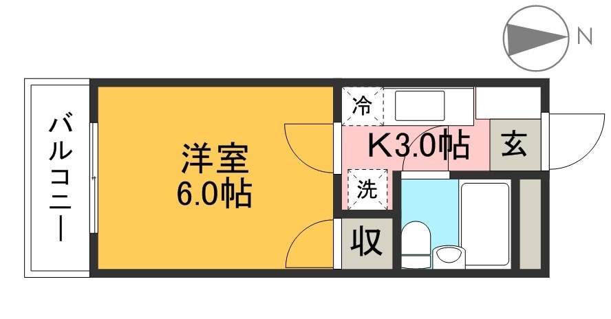ノアハウス 602号室 間取り
