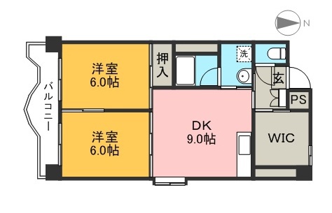 クレアフジモト 305号室 間取り