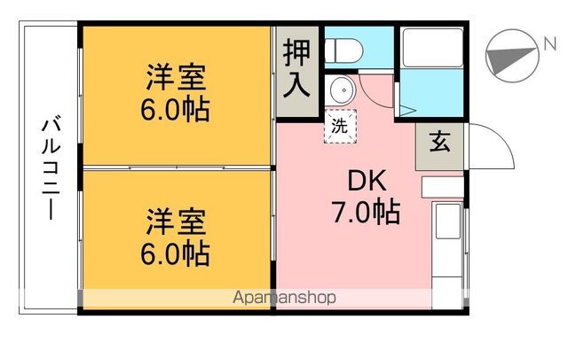 ビーンズフラット２ 201号室 間取り