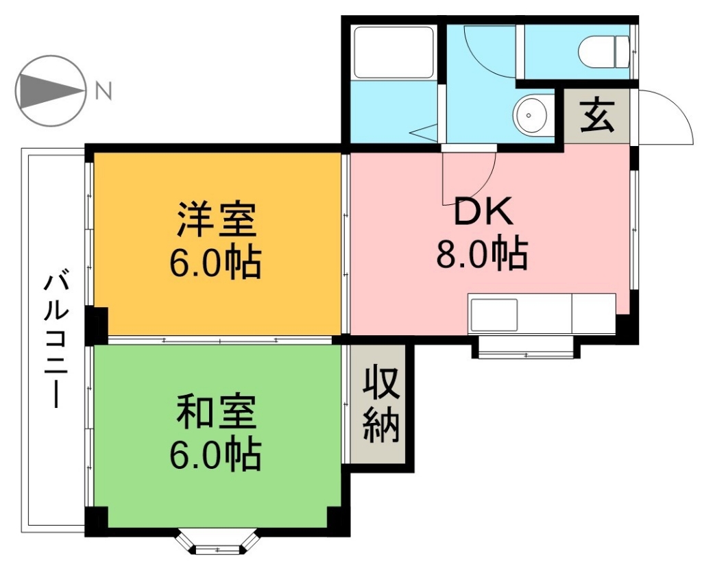 マンション第一五台山 203号室 間取り