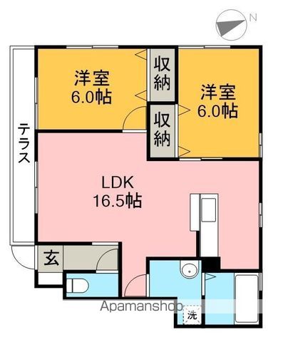 ピースフルⅡ 101号室 間取り