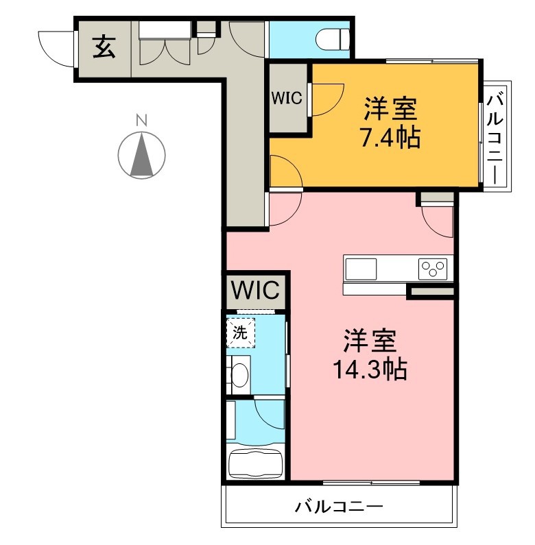 ＢＥＲＥＯ　ＨＡＲＥ 206号室 間取り