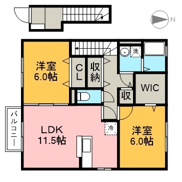 ソシアドミール　Ｃ棟 202号室 間取り