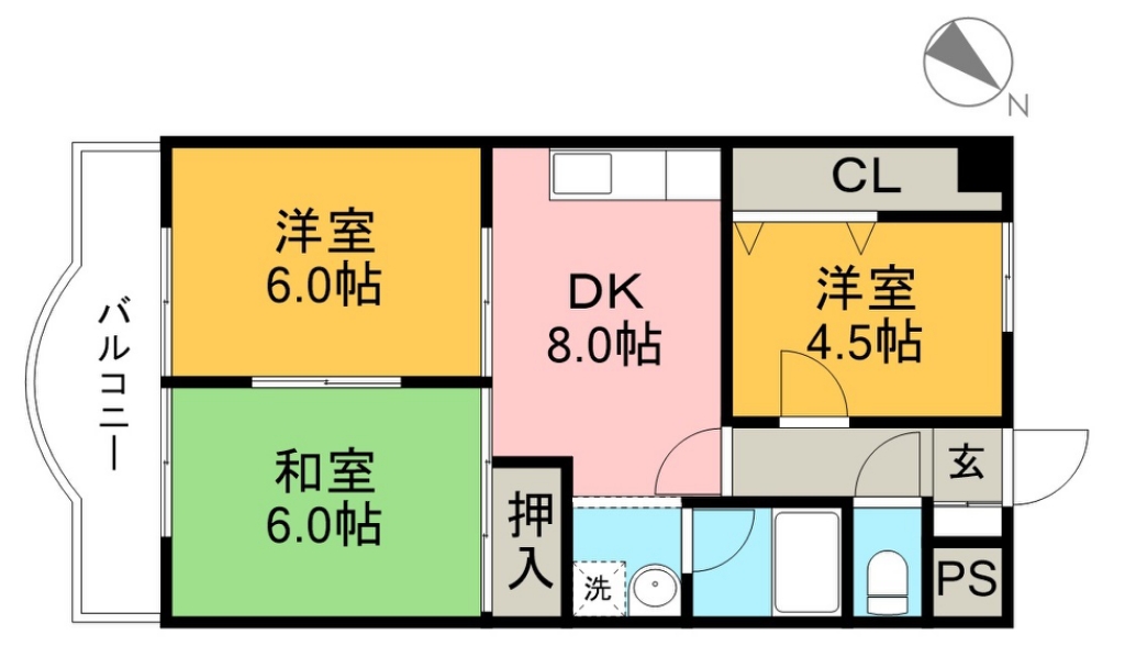 クレールシャンブル２１ 202号室 間取り