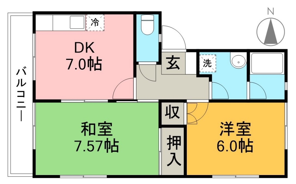 ＢＳハイツ 302号室 間取り