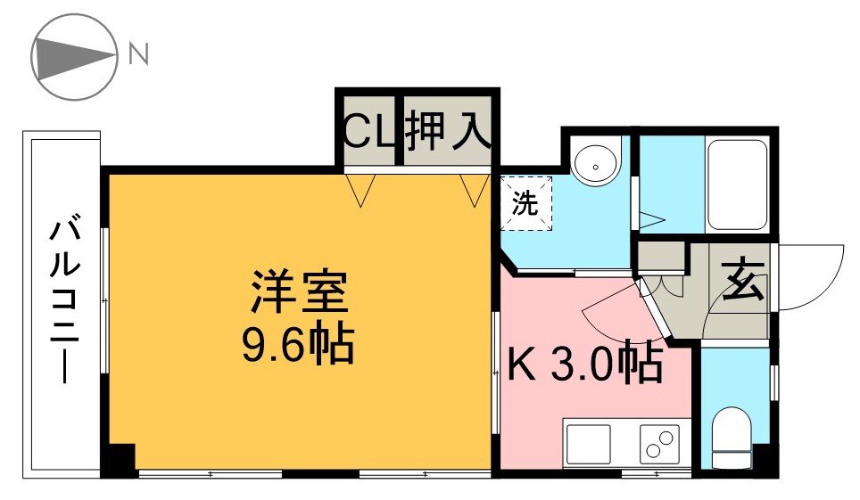 アベニール 301号室 間取り