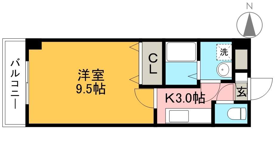 Ｗｉｓｔａｒｉａ２１ 403号室 間取り