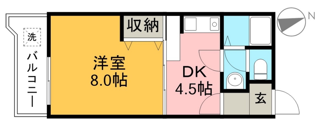 コーポ西村Ⅱ 4C号室 間取り