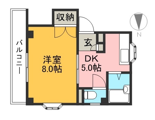 ヴィラ薊野 301号室 間取り