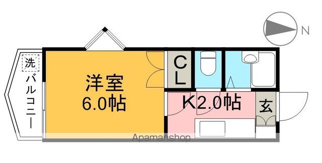 スカイプラザ新田 705号室 間取り