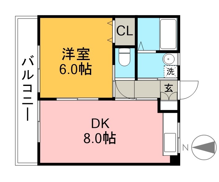 パールハイツ 313号室 間取り
