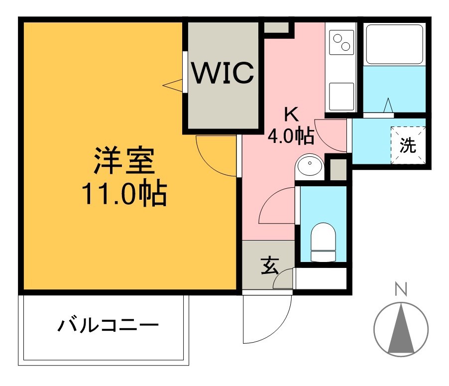 モン・ソレイユⅡ 202号室 間取り