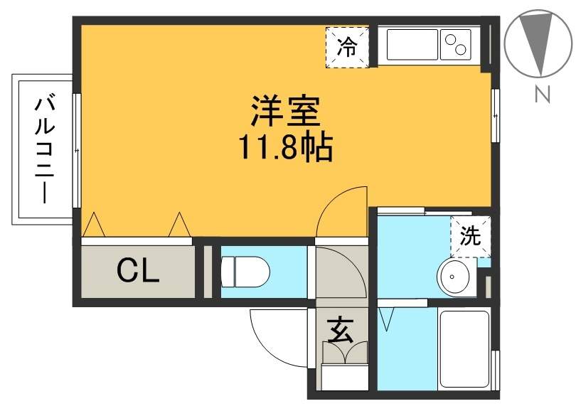 プレジオⅡ 205号室 間取り