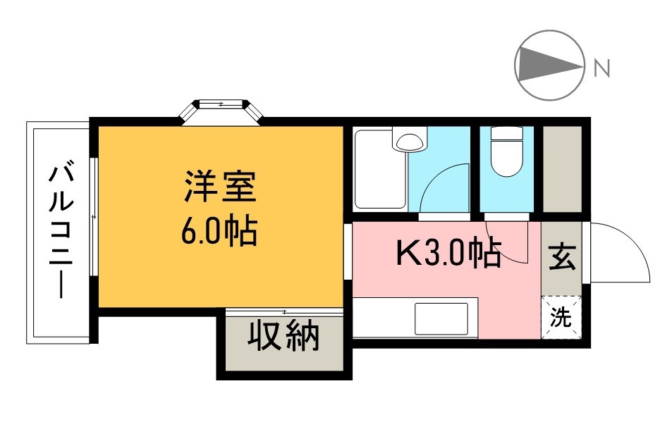 コーポ舟入川 401号室 間取り