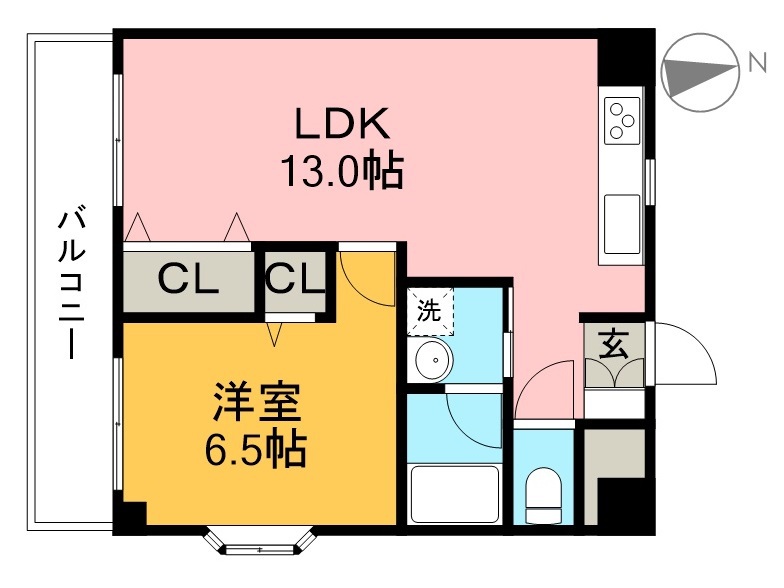 コーポ舟入川 206号室 間取り