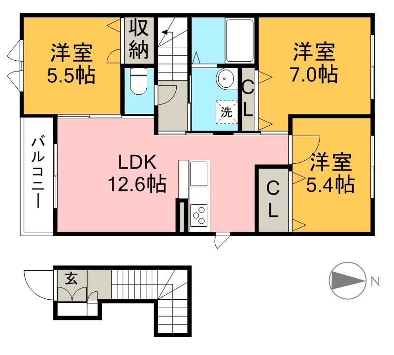 シャーメゾン　レーヴ 202号室 間取り