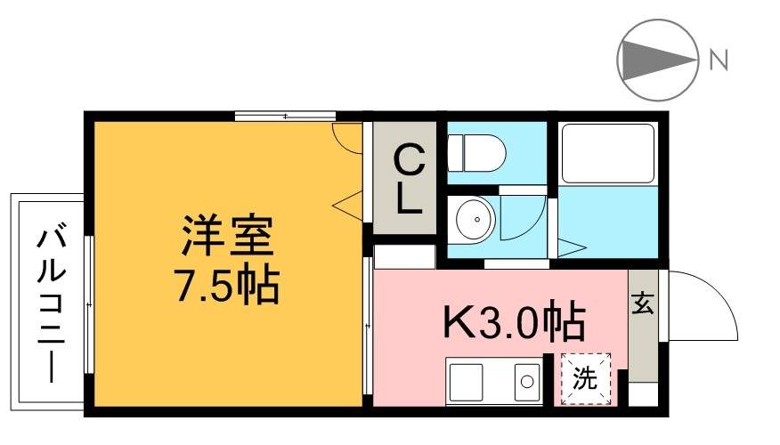 シャーメゾン・ソレイユ　Ａ棟 201号室 間取り