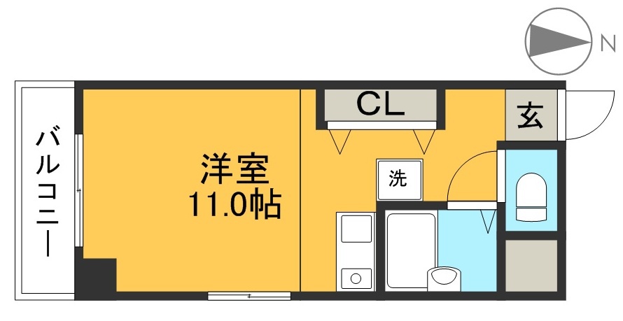 リヴィエラ天神 201号室 間取り