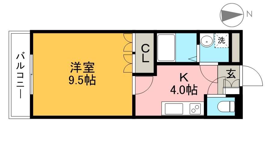 グランディール・城山 103号室 間取り