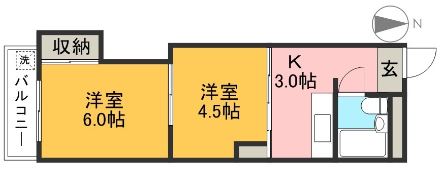 藤本マンション 205号室 間取り