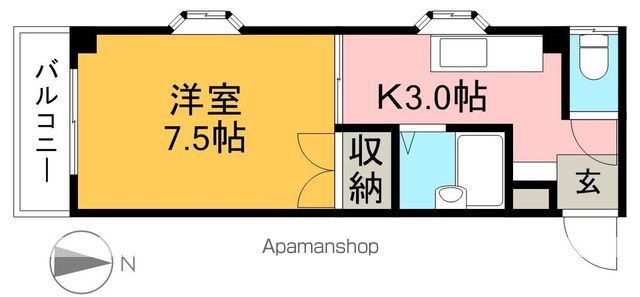 ドミール葛島 205号室 間取り
