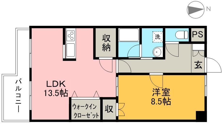 レジデンツアハト 202号室 間取り
