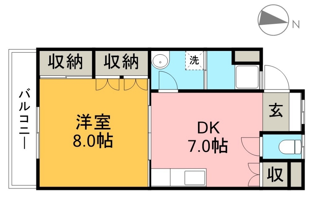 グロワール 201号室 間取り