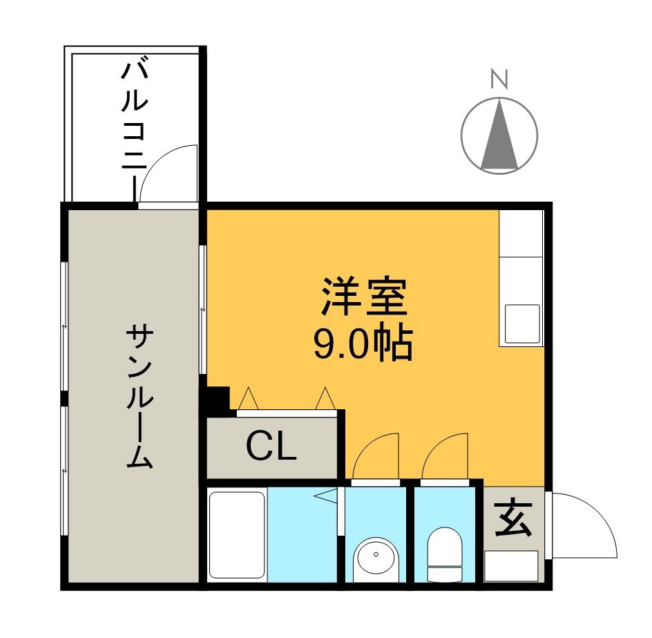 リライアンス 202号室 間取り