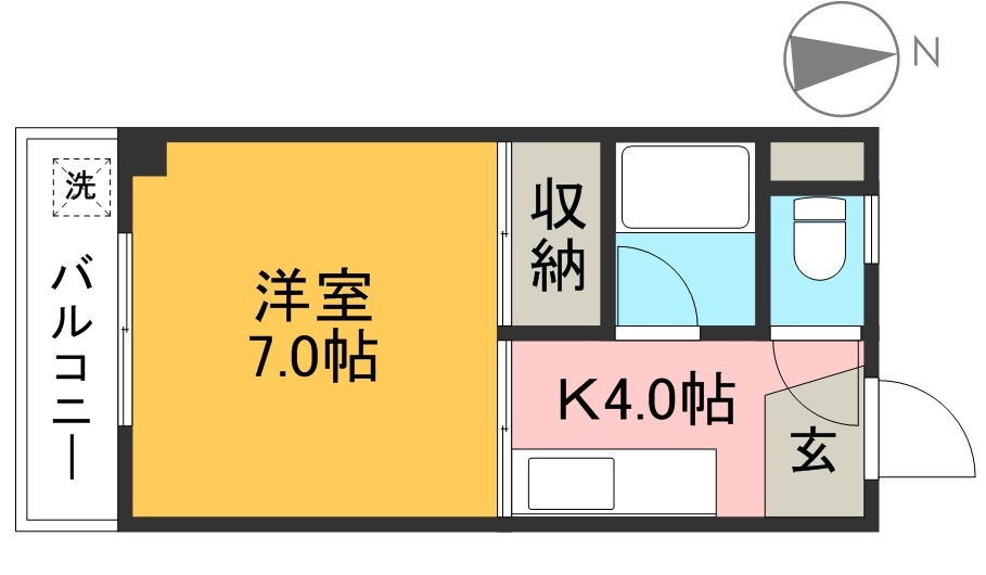 シティハウス比島 402号室 間取り