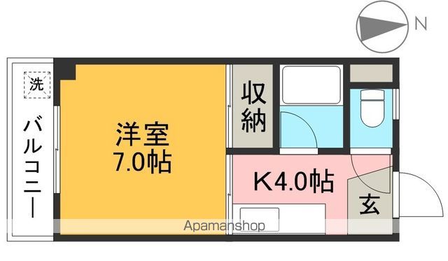 シティハウス比島 402号室 間取り