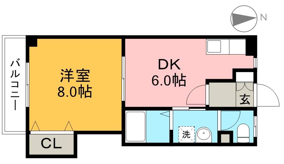パールハイツ 410号室 間取り