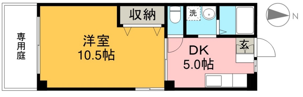 第二コーポサチ 101号室 間取り