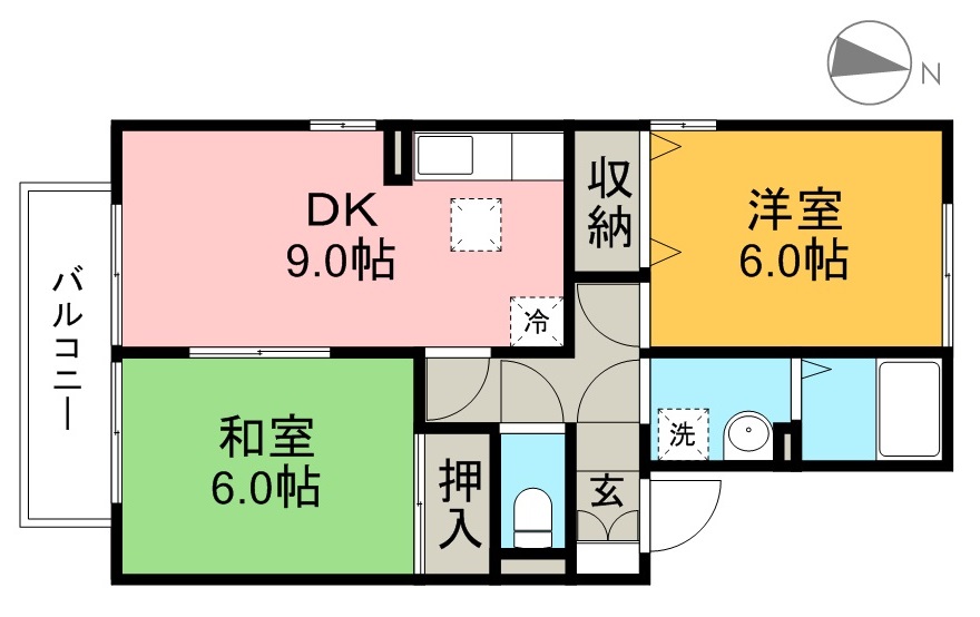 メナージュ　Ａ棟 103号室 間取り