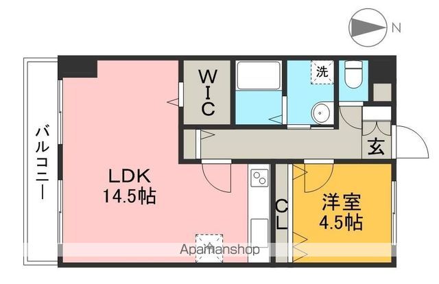 コーポ・リバーサイド 602号室 間取り
