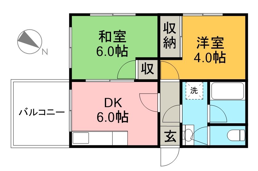 四季の森ハイツ 505号室 間取り