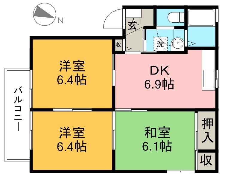 シャーメゾン神田 202号室 間取り