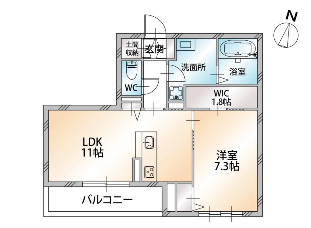 シャーメゾン桜Ⅲ 302号室 間取り