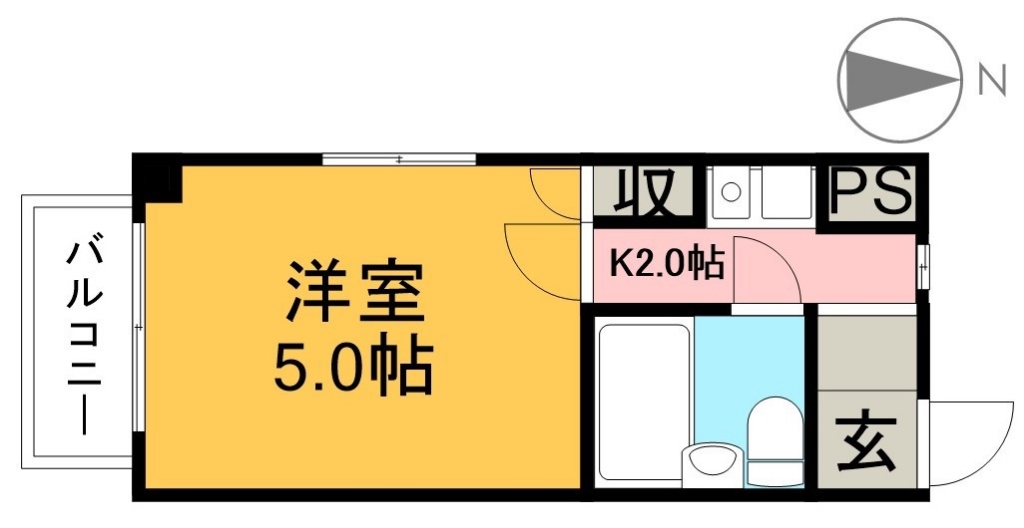 みつばちハウス 202号室 間取り