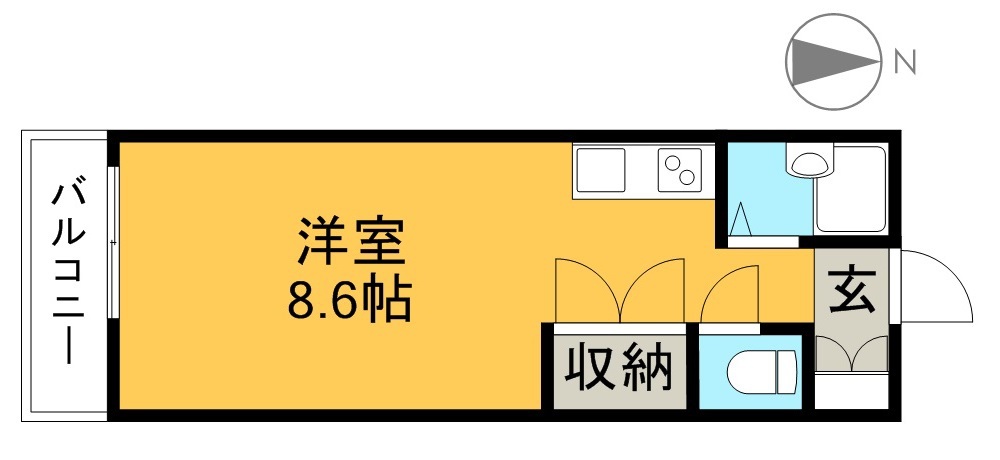 サンテラス北本町 202号室 間取り