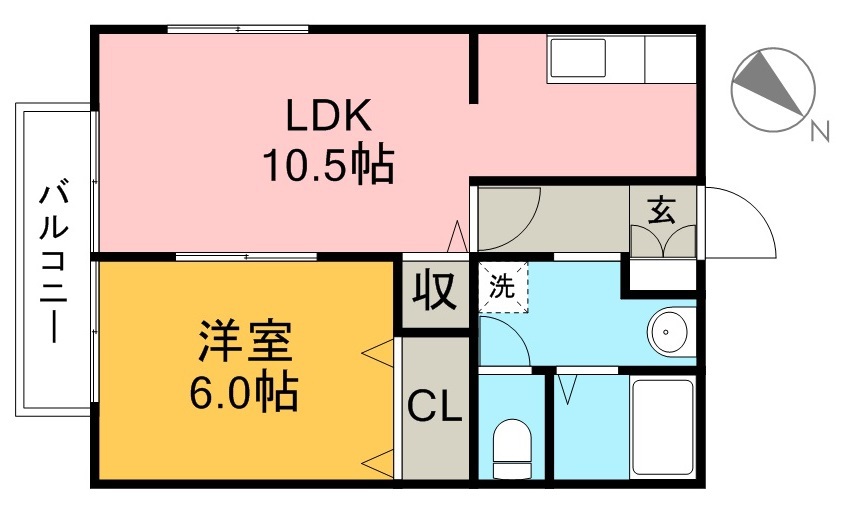リベール高須 101号室 間取り