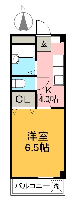 西秦ハイツ 203号室 間取り