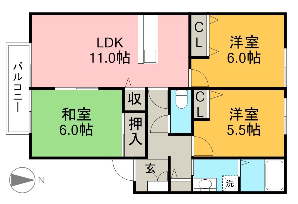 パークハウス　Ａ棟 201号室 間取り