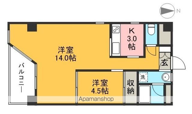 ＨＡＢＩＴ　南棟 205号室 間取り