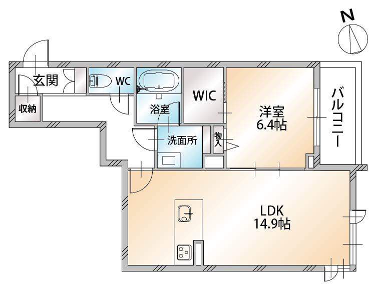 ベレオニシムラ 203号室 間取り