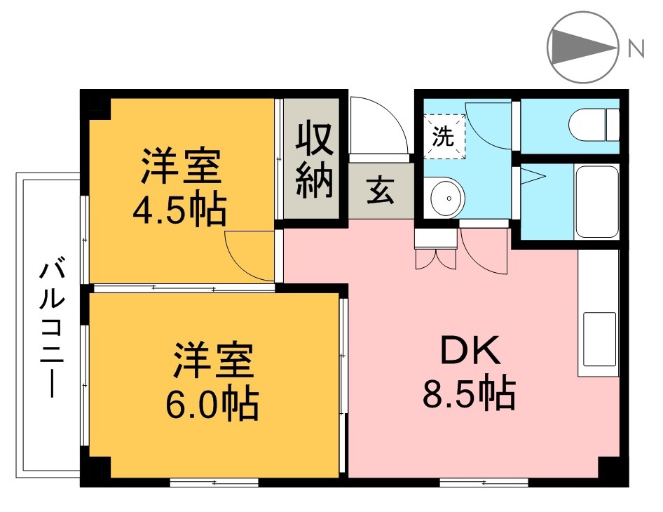 メゾン内藤 401号室 間取り