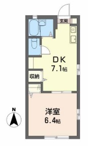 ラピス　Ｂ棟 101号室 間取り