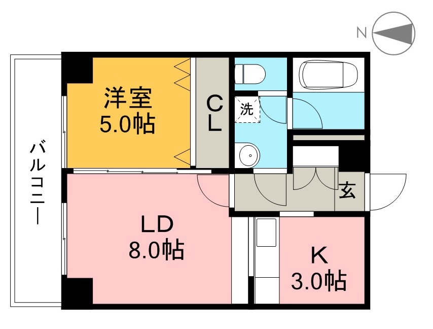 ＡＤＤＲＥＳＳ　ＨＡＲＩＭＡＹＡ 402号室 間取り