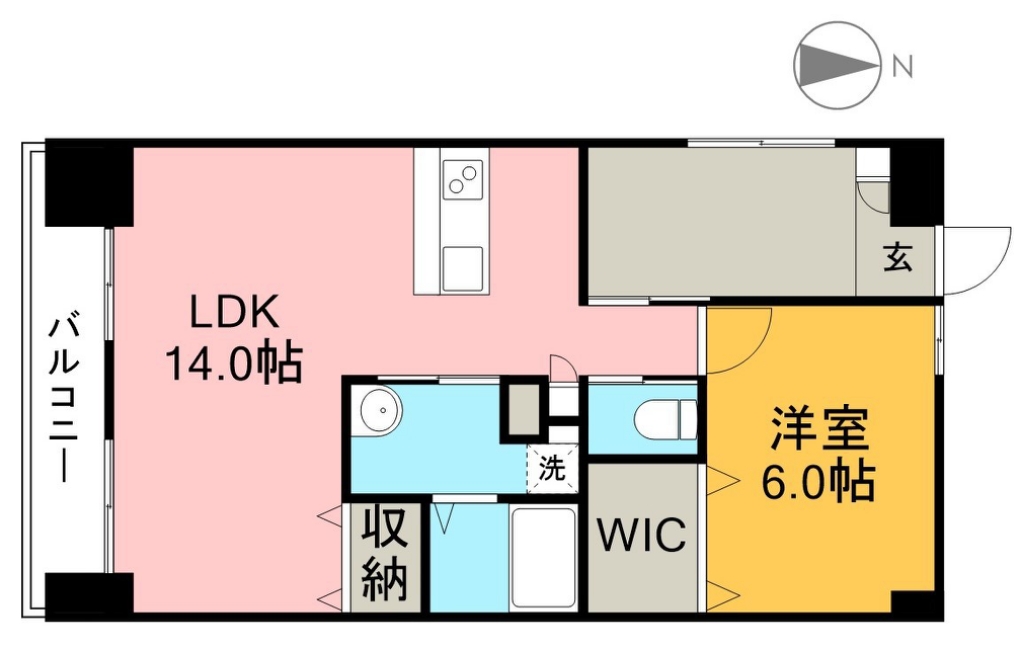 第１４つくもコーポ 403号室 間取り